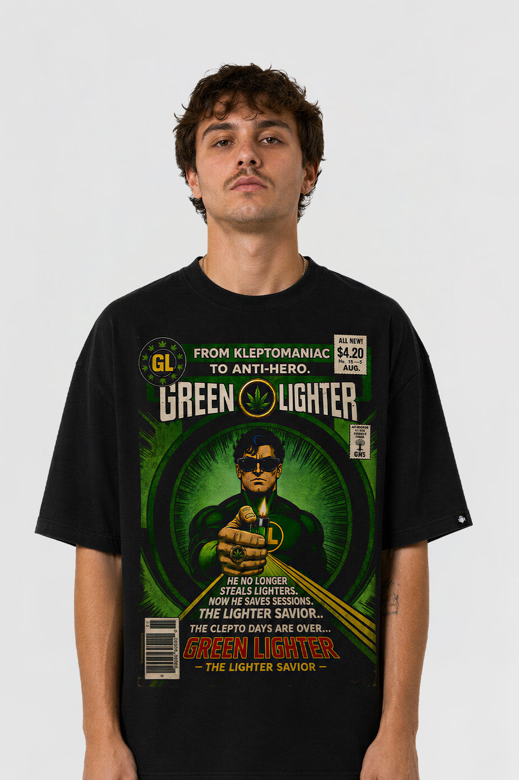 Camiseta Pufferfish - Green Lighter (Estampa Frontal)