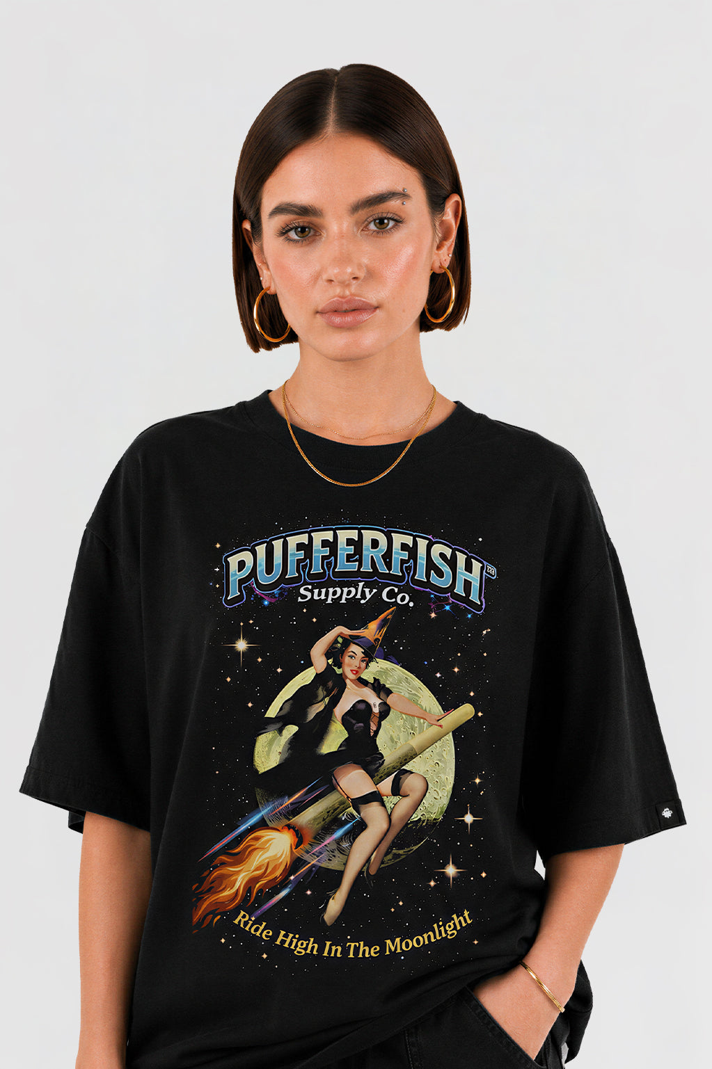 Camiseta Pufferfish - High Hide Moon Night (Estampa Frontal)