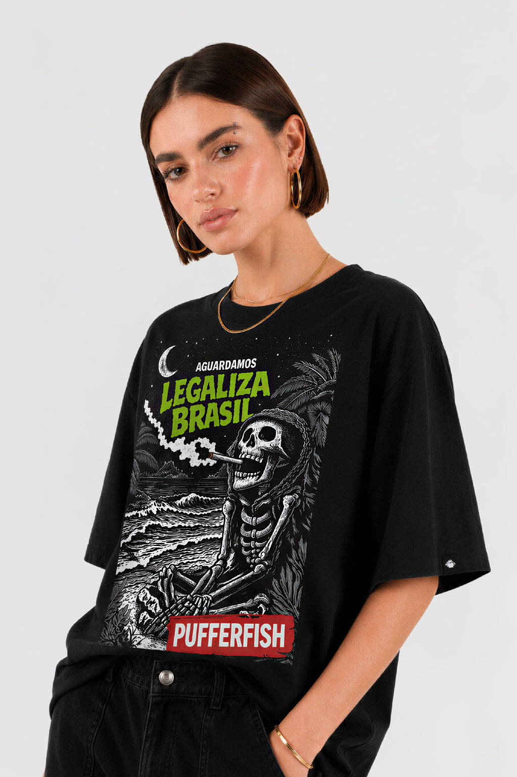 Camiseta Pufferfish - Legaliza Brasil (Estampa Frontal)