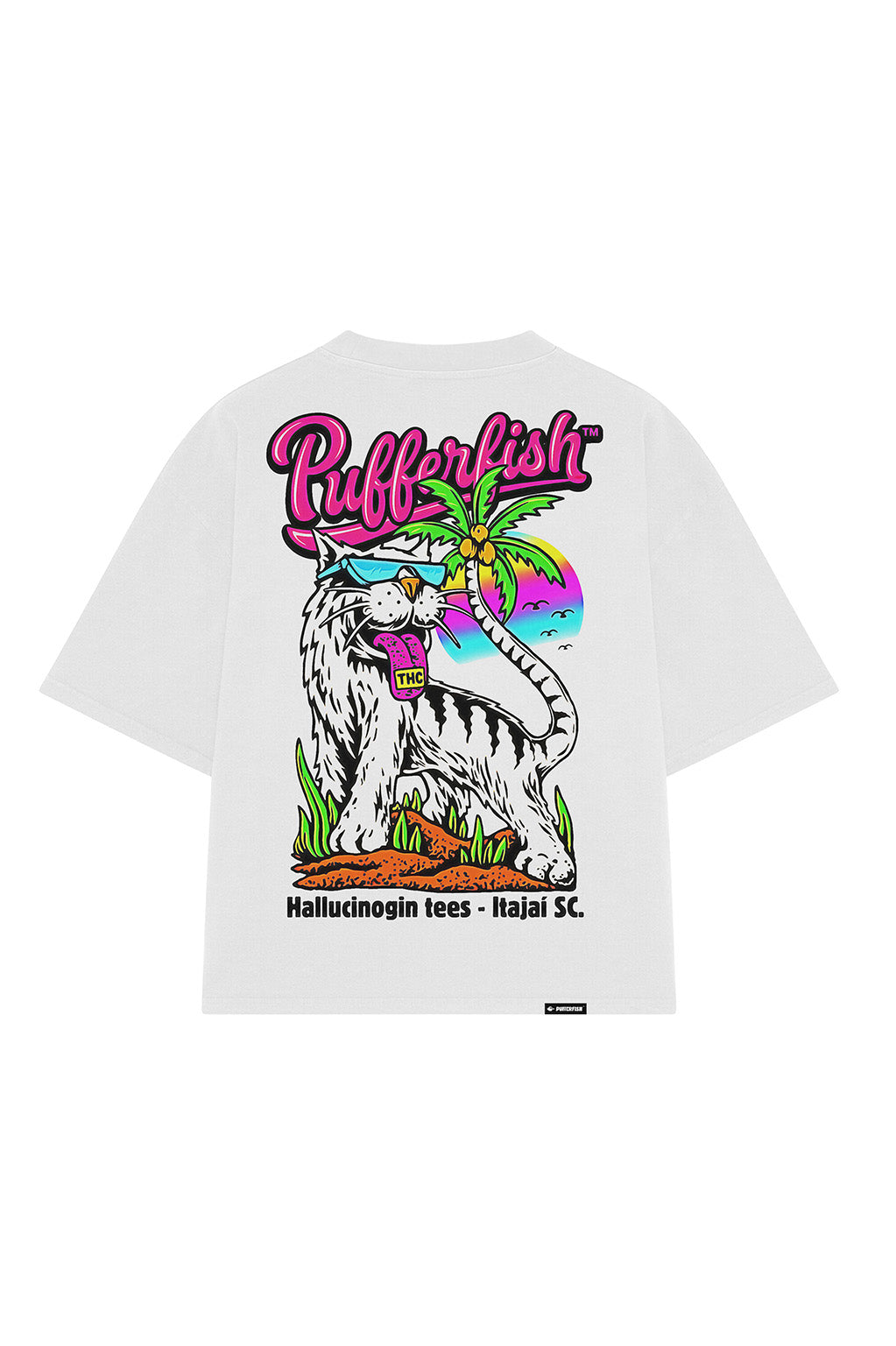 Camiseta Pufferfish Allucinnogin vista traseira