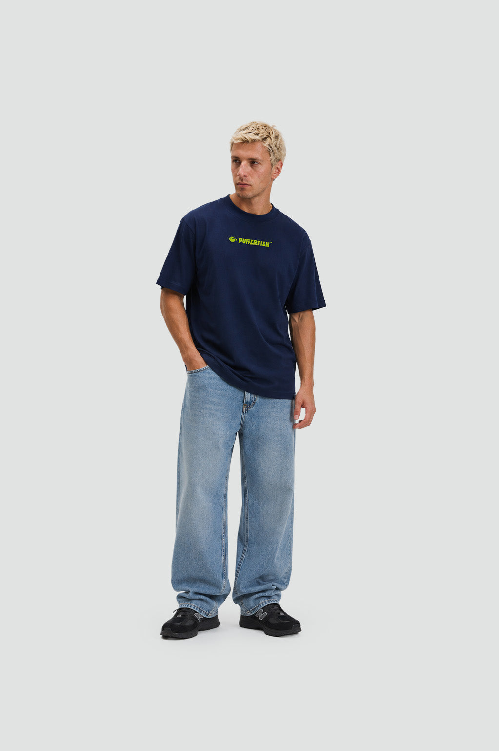 Camiseta Pufferfish Basics Azul oversized streetwear