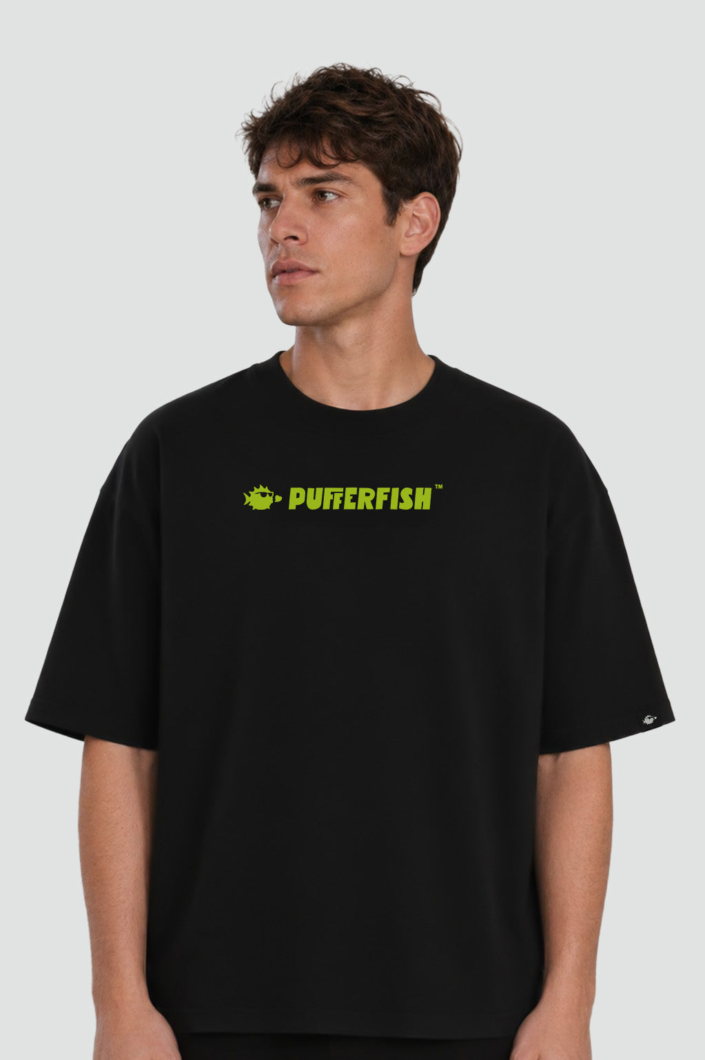 Camiseta Pufferfish Basics Preta streetwear oversized