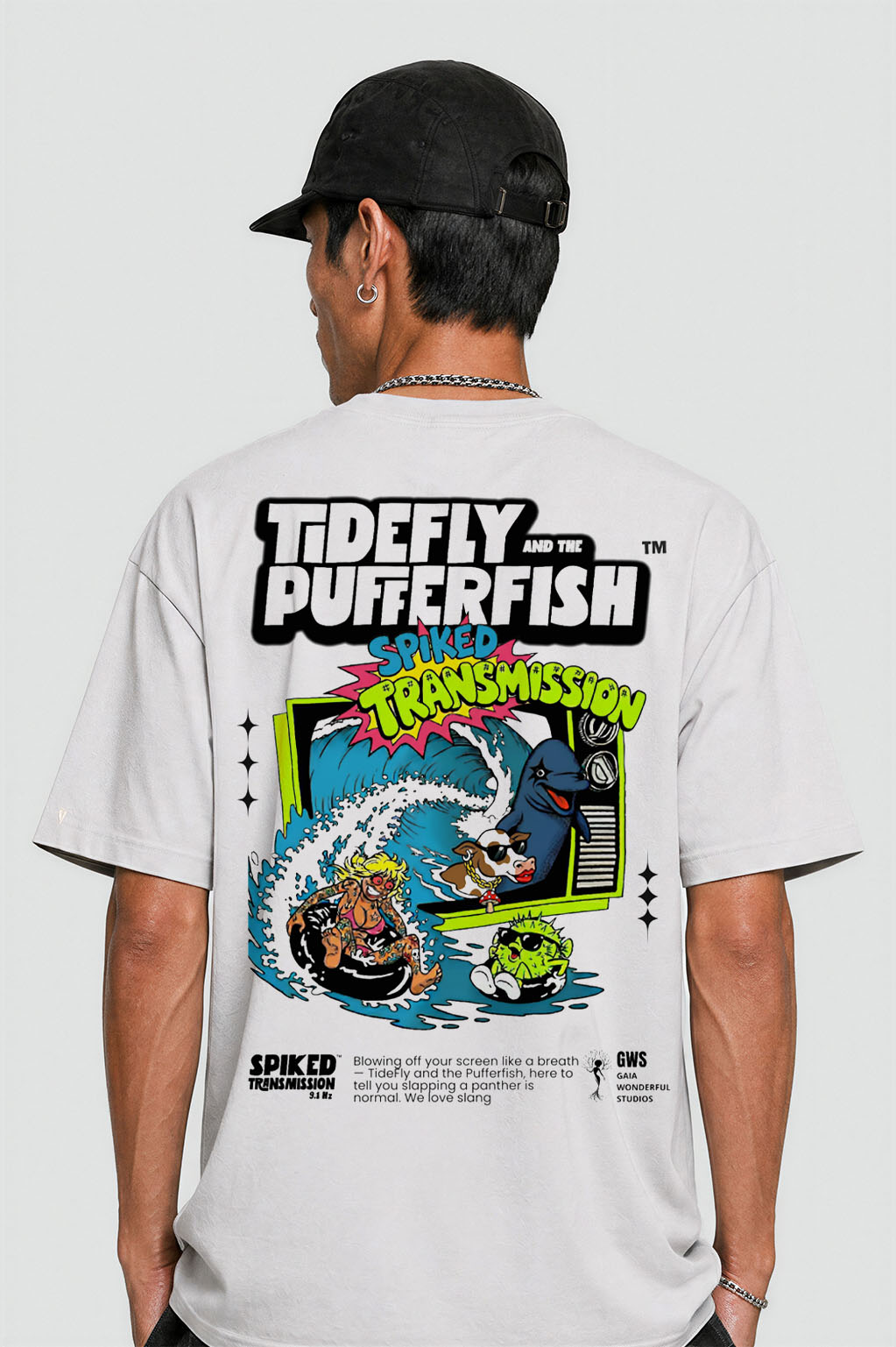 Camiseta Pufferfish Blow Up Show Up look completo