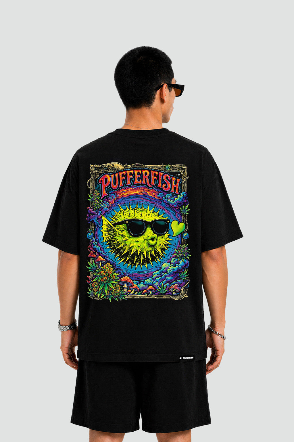 Camiseta Pufferfish Blow Up Show Up 2 look completo