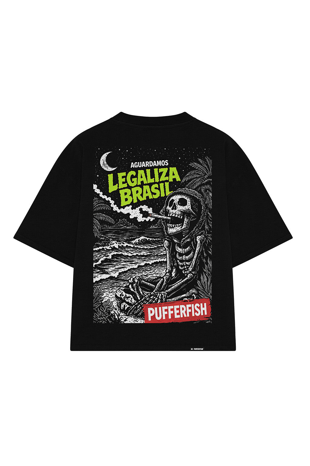 Camiseta Pufferfish Legaliza Brasil vista traseira