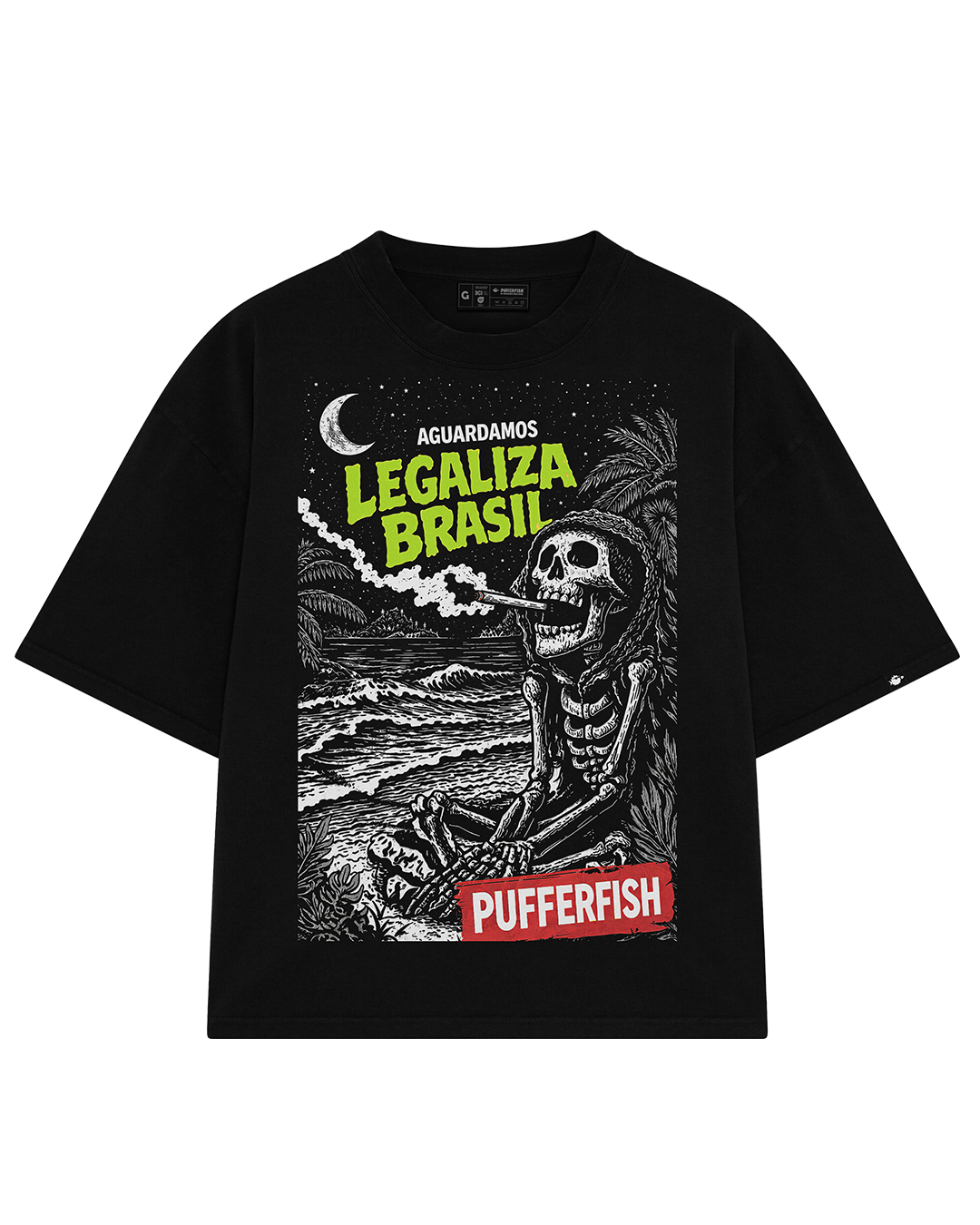 Camiseta Pufferfish Legaliza Brasil Vol 2 mockup estampa