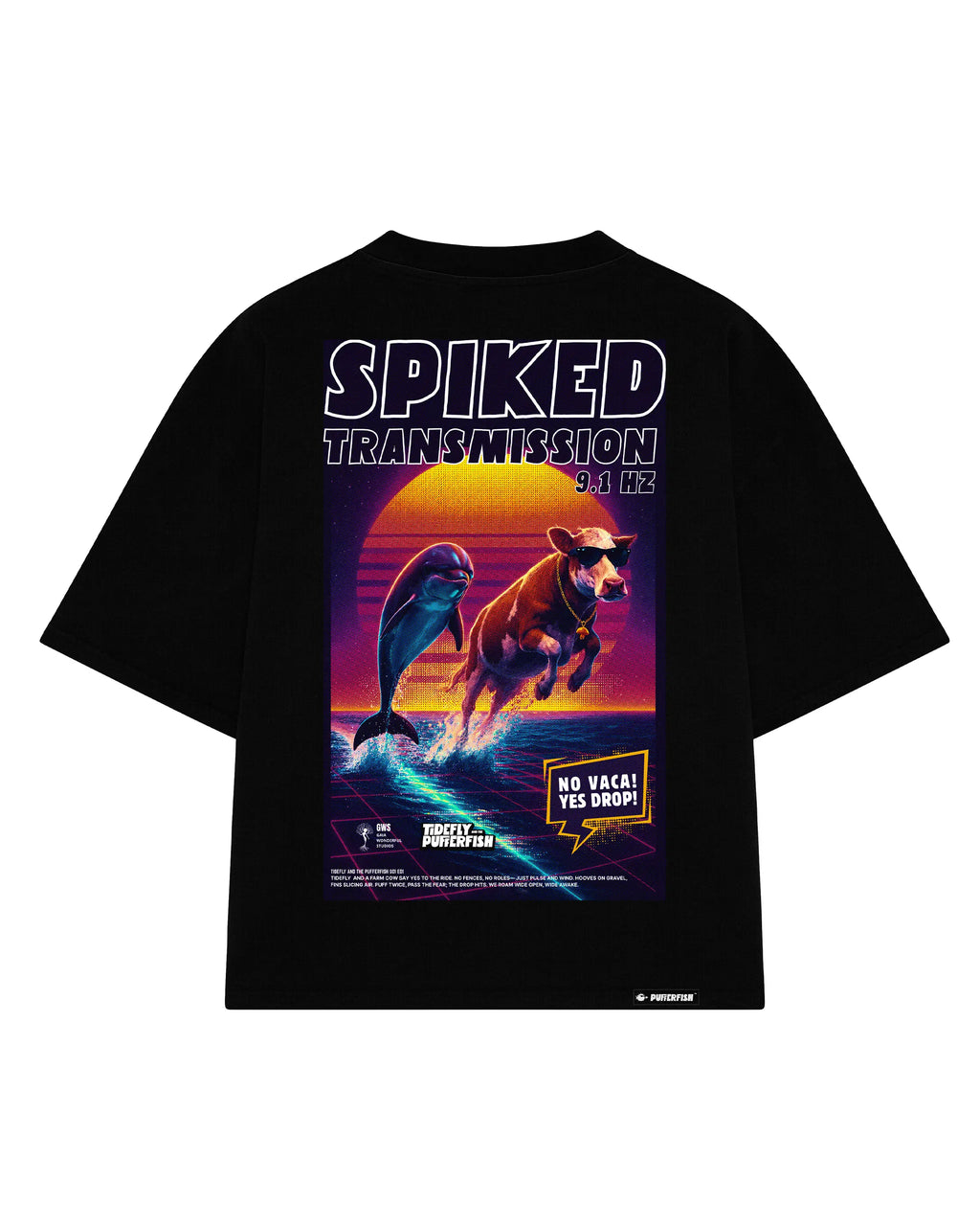 Camiseta Praia Synthwave — No Vaca Yes Drop, segundo look da peça