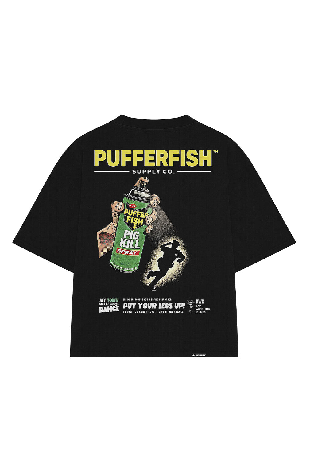 Camiseta Pufferfish Pig Kill look streetwear final