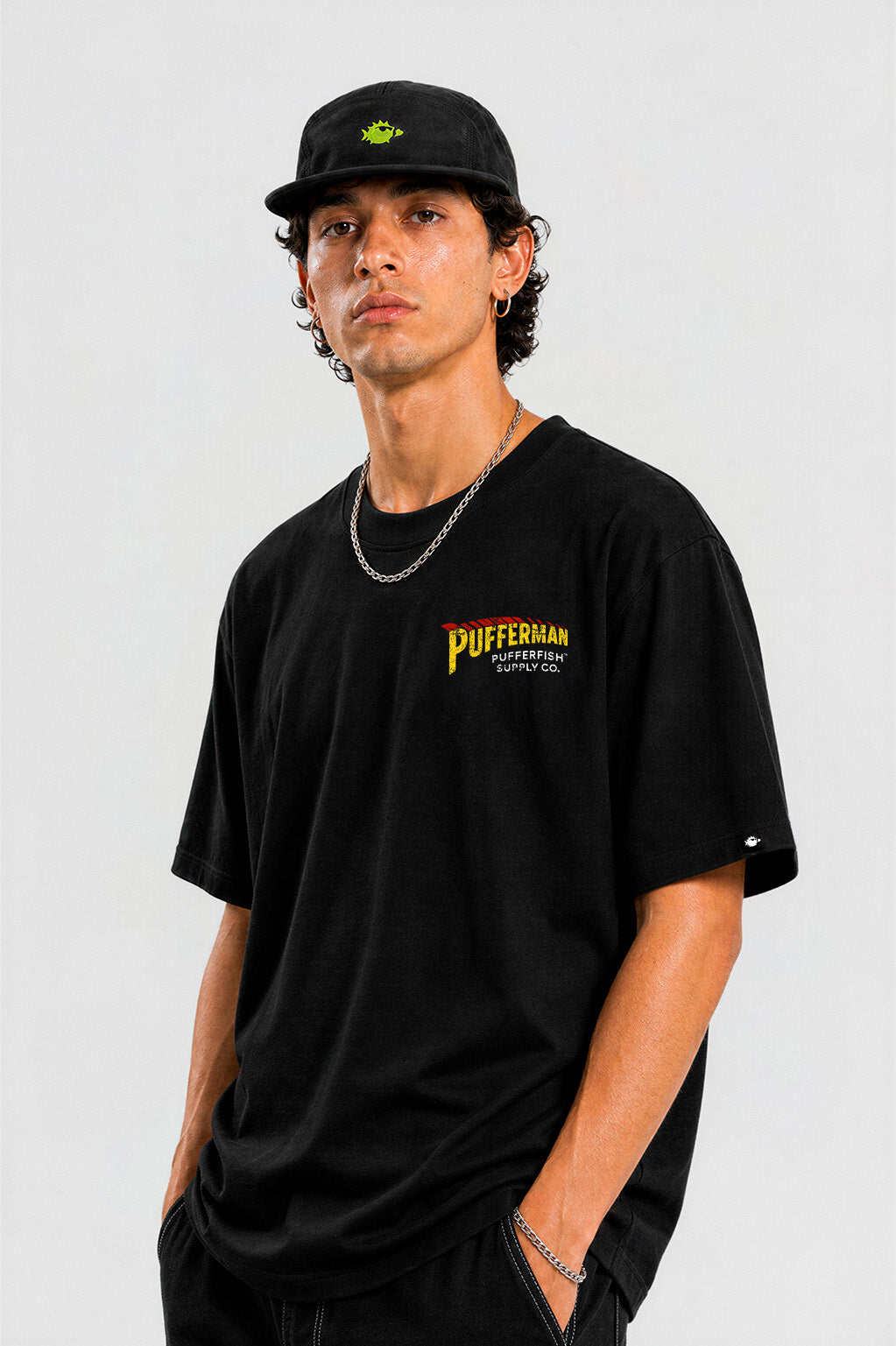 Camiseta Pufferfish Pufferman streetwear oversized