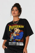 Camiseta Pufferfish Pufferman estampa frontal streetwear