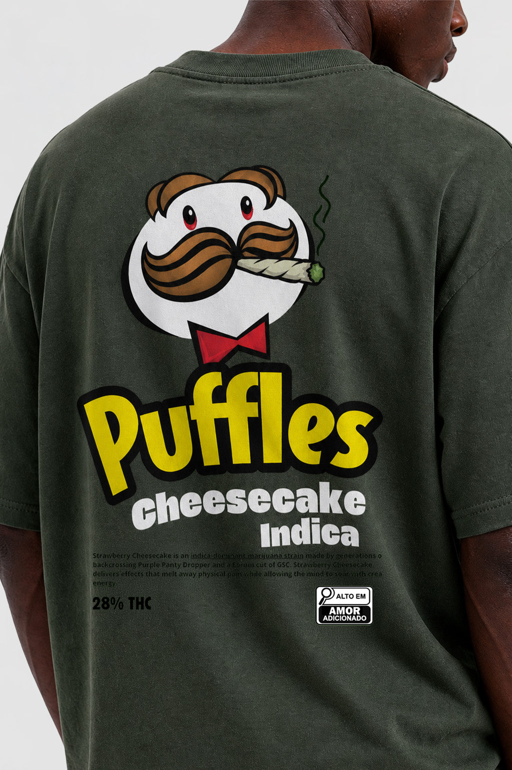 Camiseta Pufferfish Puffles detalhe da estampa