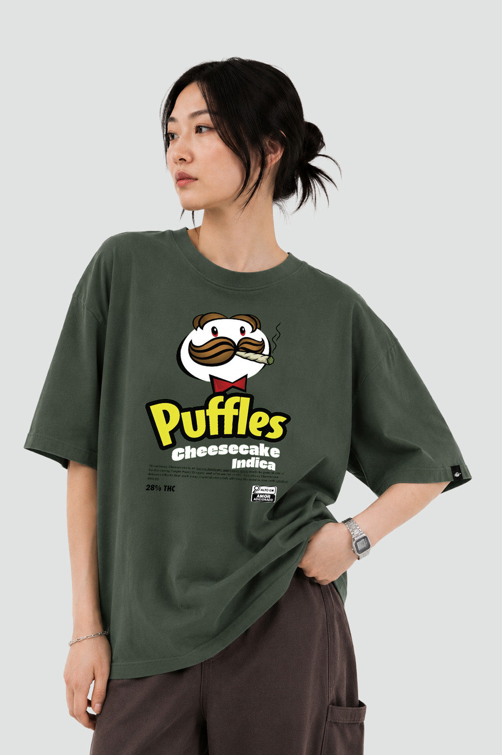 Camiseta Pufferfish Puffles estampa frontal streetwear