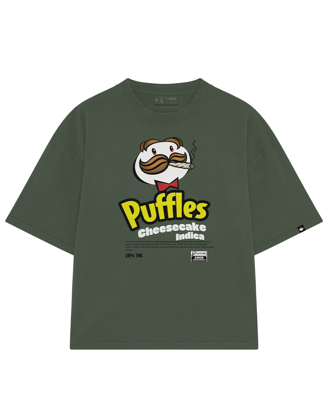 Camiseta Pufferfish Puffles mockup estampa frontal