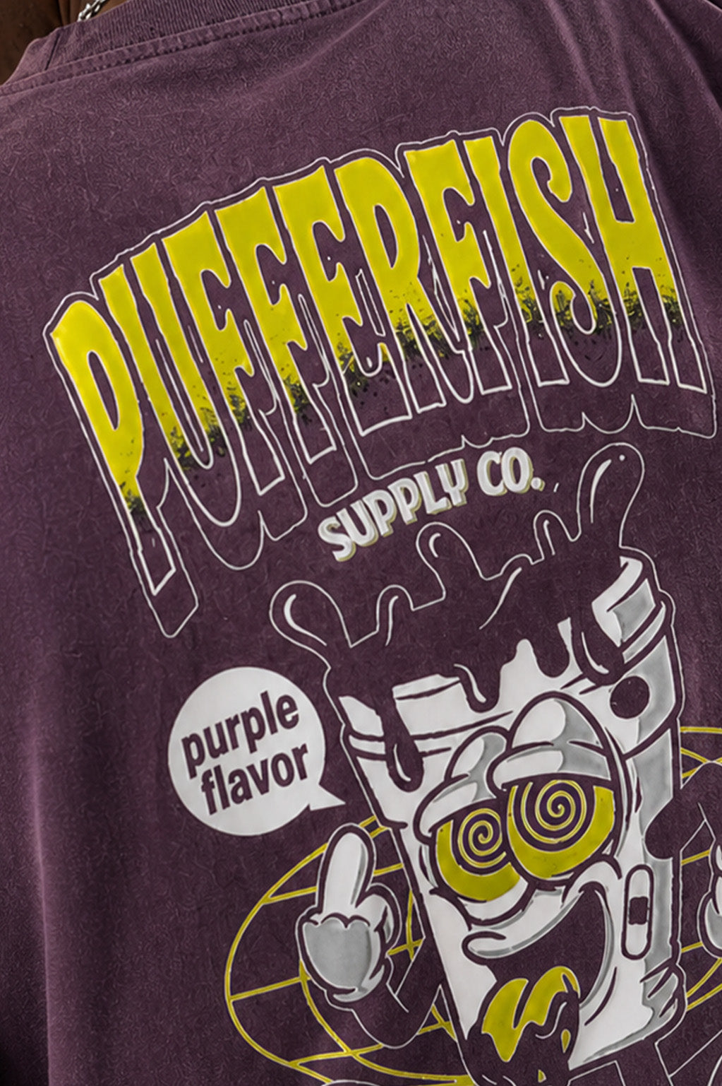 Camiseta Pufferfish Purpe Flavor look completo