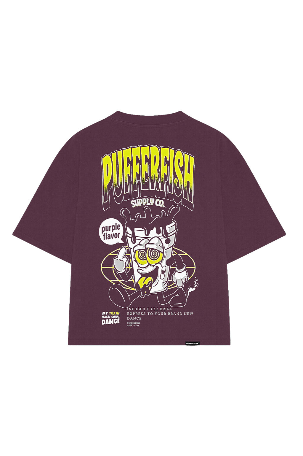Camiseta Pufferfish Purpe Flavor vista completa
