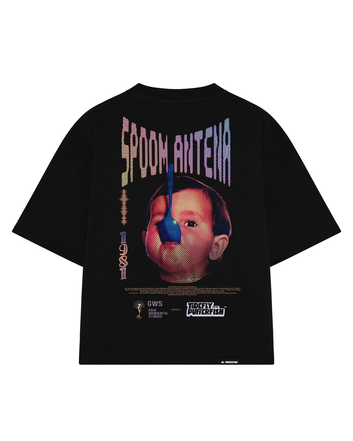 Camiseta Música Eletrônica — Spoon Antena, vista das costas